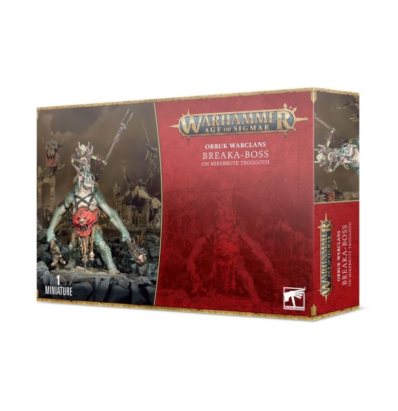 ORRUK WARCLANS: BREAKA-BOSS ON MIREBRUTE TROGGOTH * BRECHABOSS AUF TORFBESTIEN-TROGGOTH