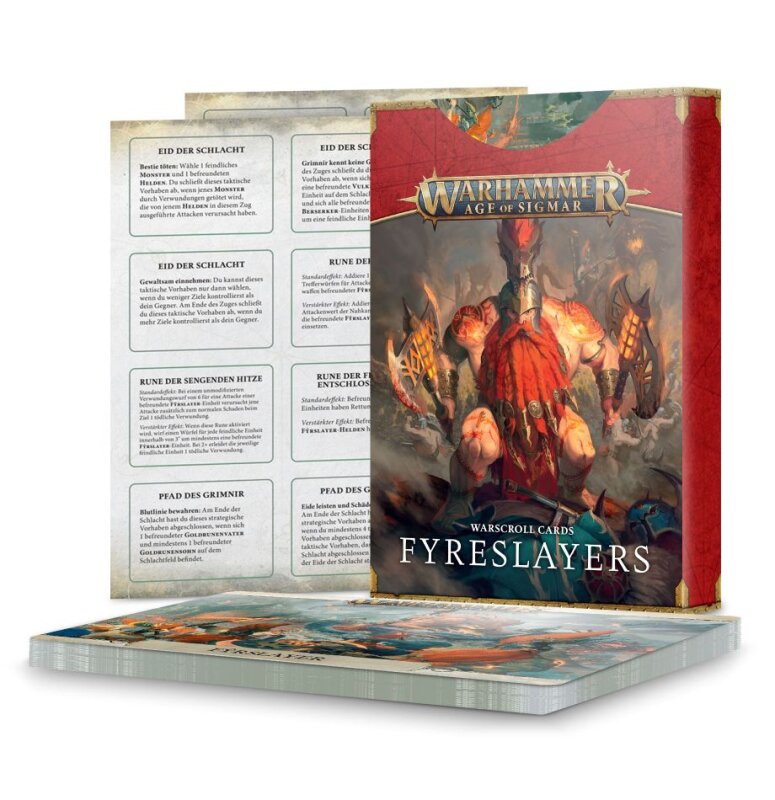 FYRESLAYERS: WARSCROLL CARDS (DE) *2022*