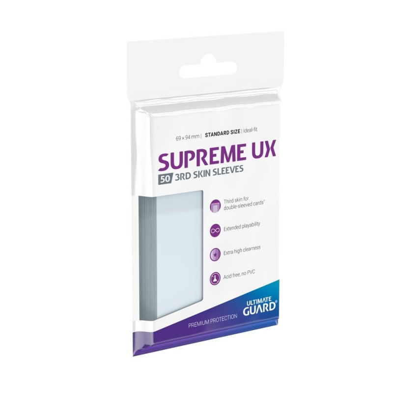 Ultimate Guard: Supreme UX 3rd Skin Standard Sleeves - Clear (50 Stk.)