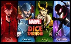 Marvel Dice Throne: Hero Box 1 (DE) - Scarlet Witch, Thor, Loki, Spider-Man