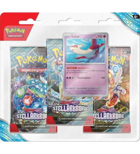 Pokemon: KP07 Stellarkrone - 3-Pack-Blister Latias (DE)